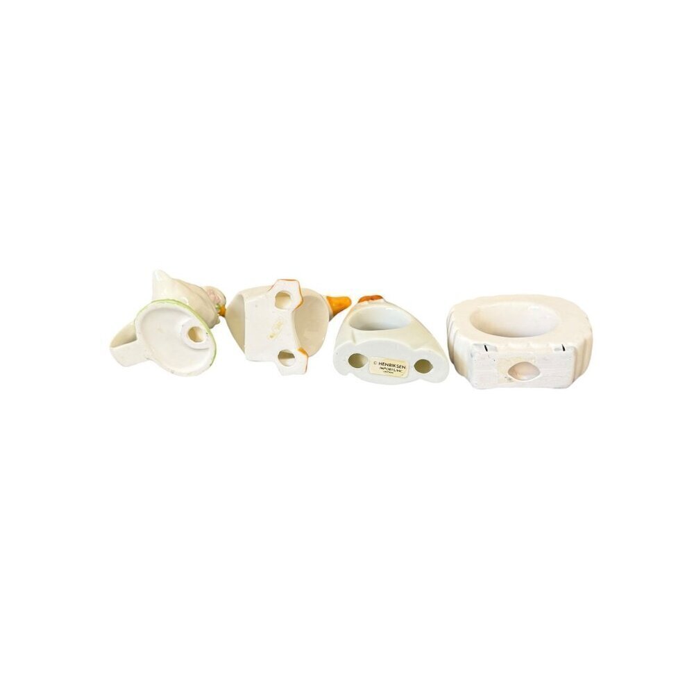 Vintage Animal Porcelain Napkin Rings Set of 4 Made In Japan 2.5" - 3" Tall - Picture 6 of 8